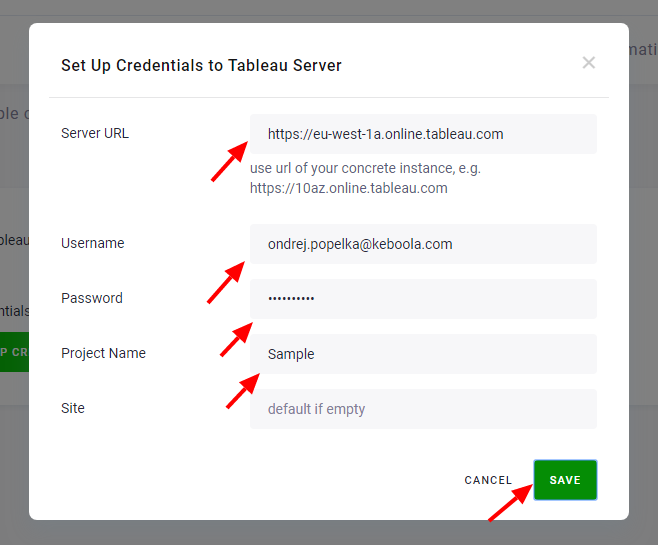 Screenshot - Tableau Server Authorization