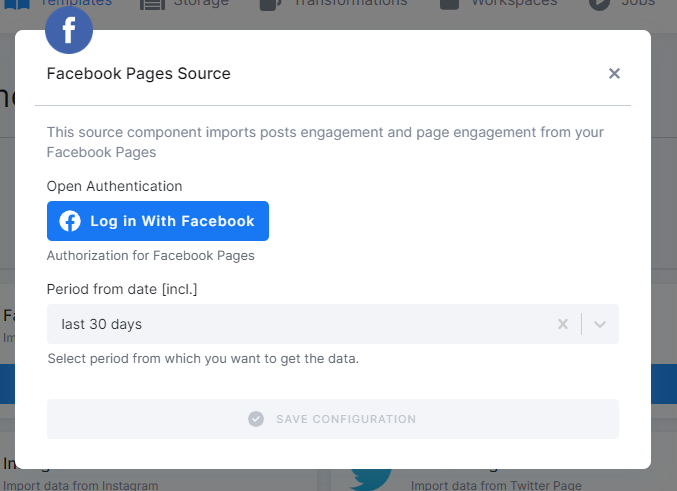 Facebook Pages Data Source